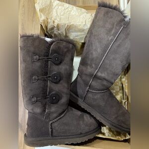 UGG Women's Charcoal Button Boots